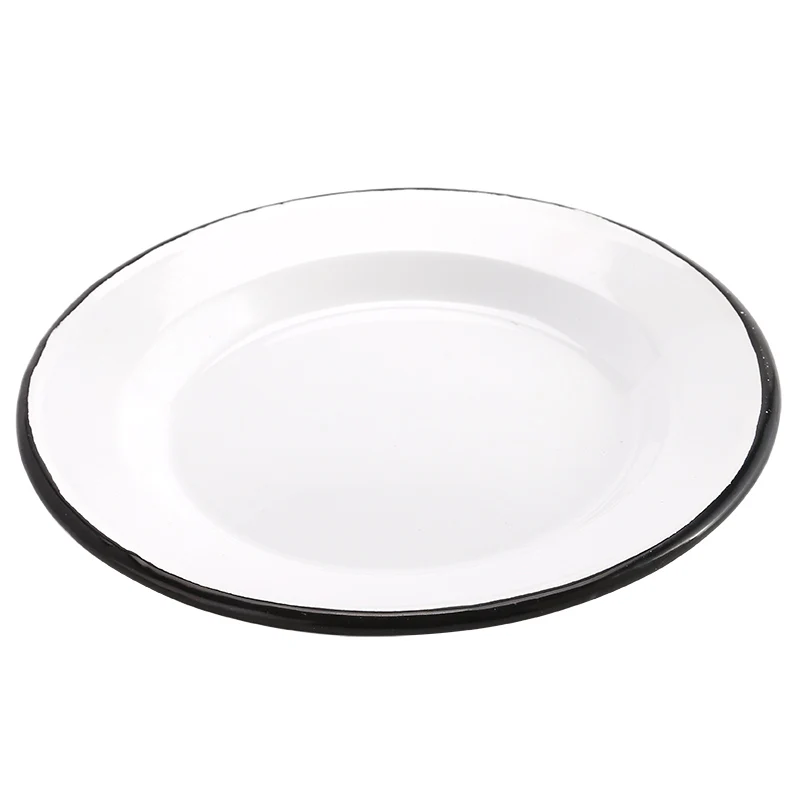 Эмалированная круглая тарелка круглый поднос для завтрака еда фрукты десерт тарелка для закуски хранение поддоны для кухни Органайзер декоративный поднос для посуды