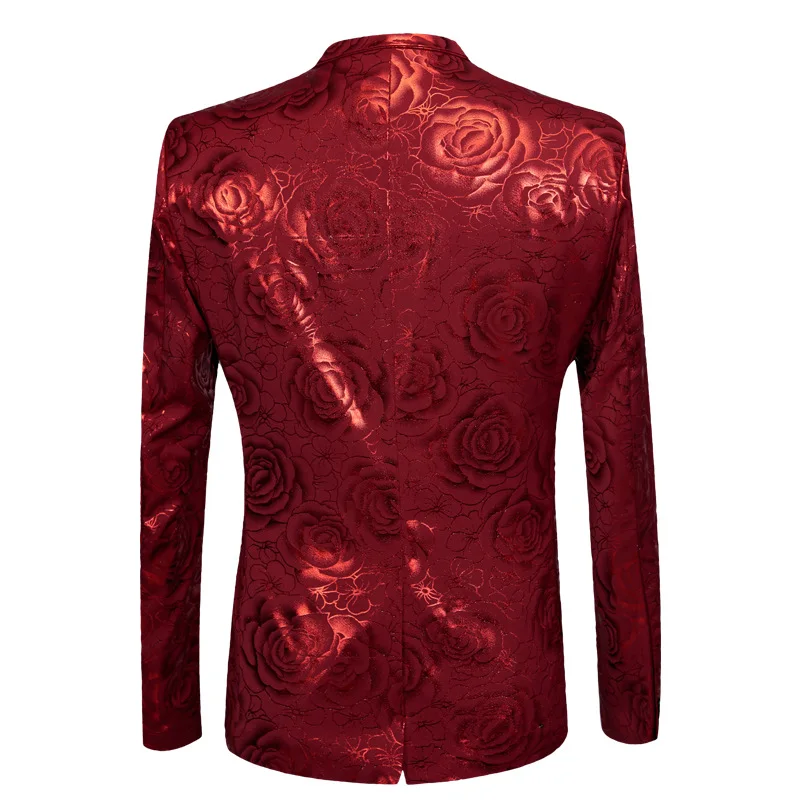 AntonioRicci 3D Printed 2 Pieces Fashion Men Suit Slim Fit Blue Rose Printing Tuxedo Groom Suits For Men Wedding Costume Homme AntonioRicci 3D Printed 2 Pieces Fashion Men Suit Slim Fit Blue Rose Printing Tuxedo Groom Suits For Men Wedding Costume Homme