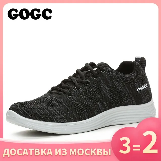 US $16.23 GOGC summer men casual shoes vulcanize Shoes black running Sneakers slip on for man brand canvas Sh