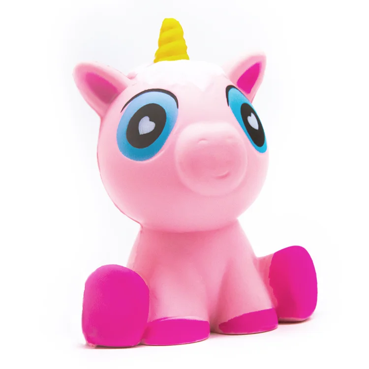 Мягкие медленно растущие мягкие игрушки милые Kawaii Jumbo большой розовый единорог мультфильм животных мягкие игрушки Jumbo