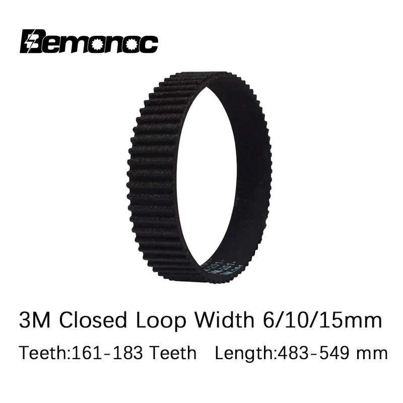 

HTD3M Closed Loop Belt 483-459 Length Rubber Timing Belt Various Transmission for CO2 Laser Engraving Cutting Machine 3D Printer