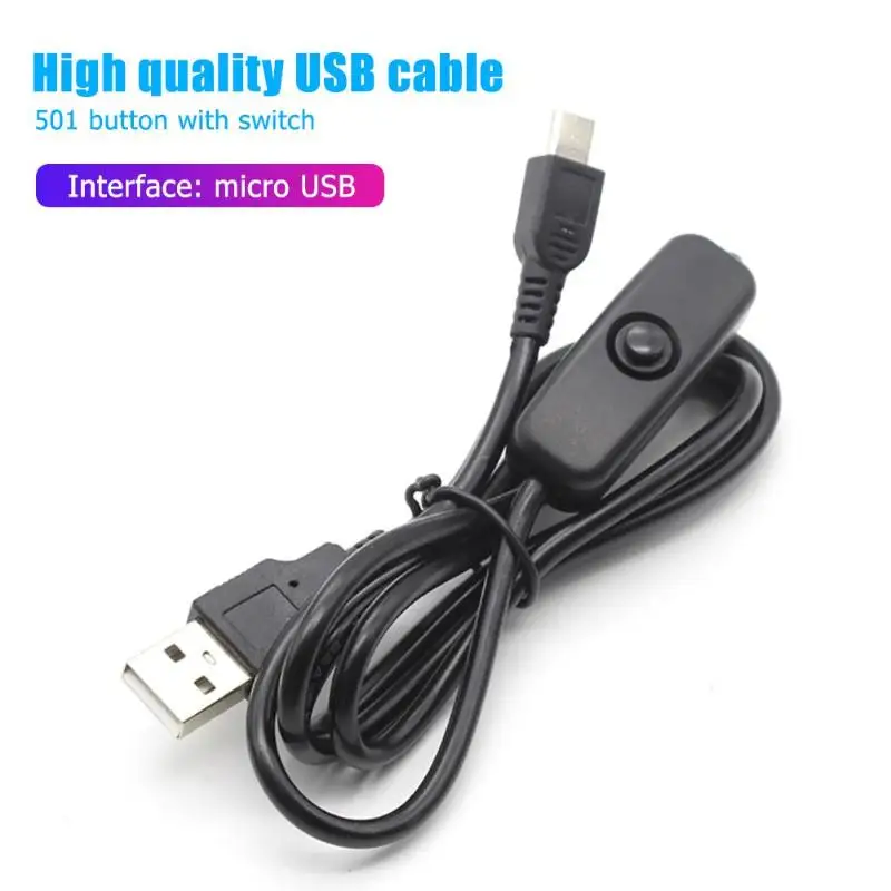 1 м USB для Micro зарядный кабель с переключателем ВКЛ/ВЫКЛ Raspberry Pi|Компьютерные