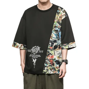 

2020 Autumn Slim Streetwear o neck T Shirt Men Casual Tops&Tees Chinese style half Sleeve shirt Plus