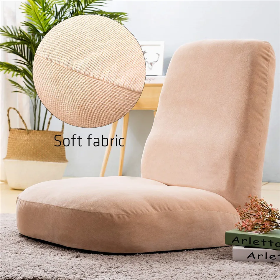 

1 PCS Folding Lazy Sofa Single Chair Adjustable Floor Sofa Chair Beige Living Room Furniture Single Apartment Easy Organized