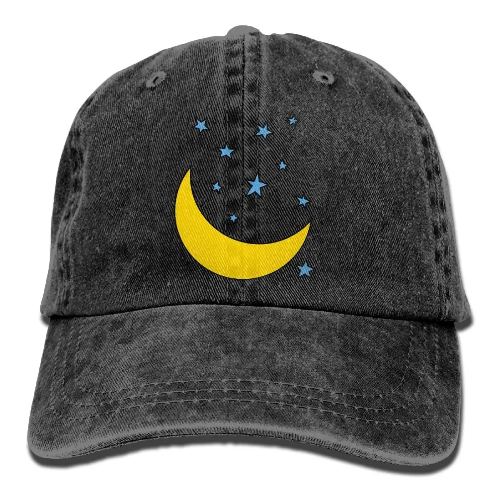 TSDFCMoon звезда унисекс бейсболка хлопок деним Регулируемая Кепка в стиле хип-хоп для мужчин и женщин