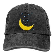 TSDFCMoon звезда унисекс бейсболка хлопок деним Регулируемая Кепка в стиле хип-хоп для мужчин и женщин