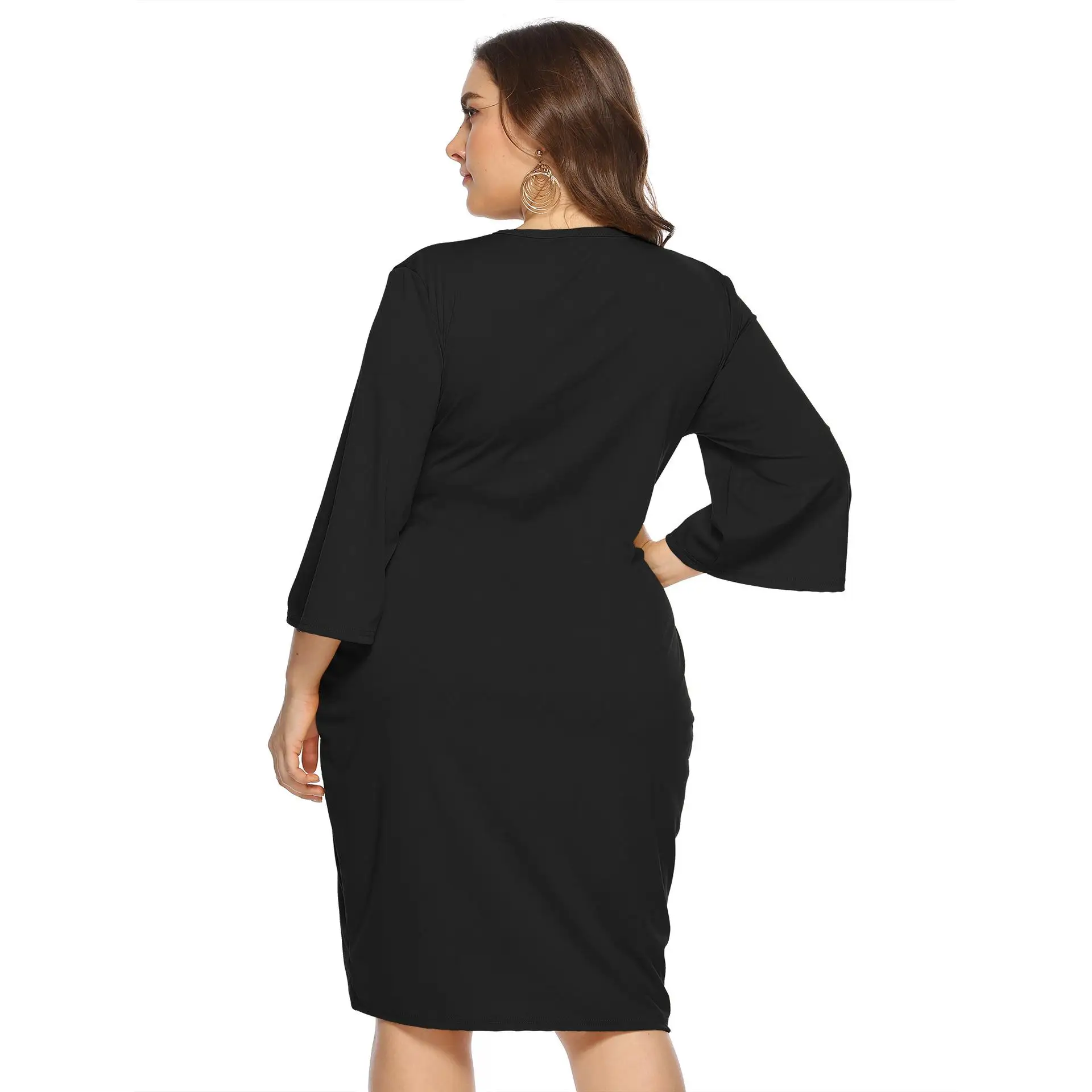 4XL осенне-зимнее женское платье большого размера желтое повседневное асимметричное офисное платье с перекрещивающимися бретелями женское элегантное вечернее платье большого размера