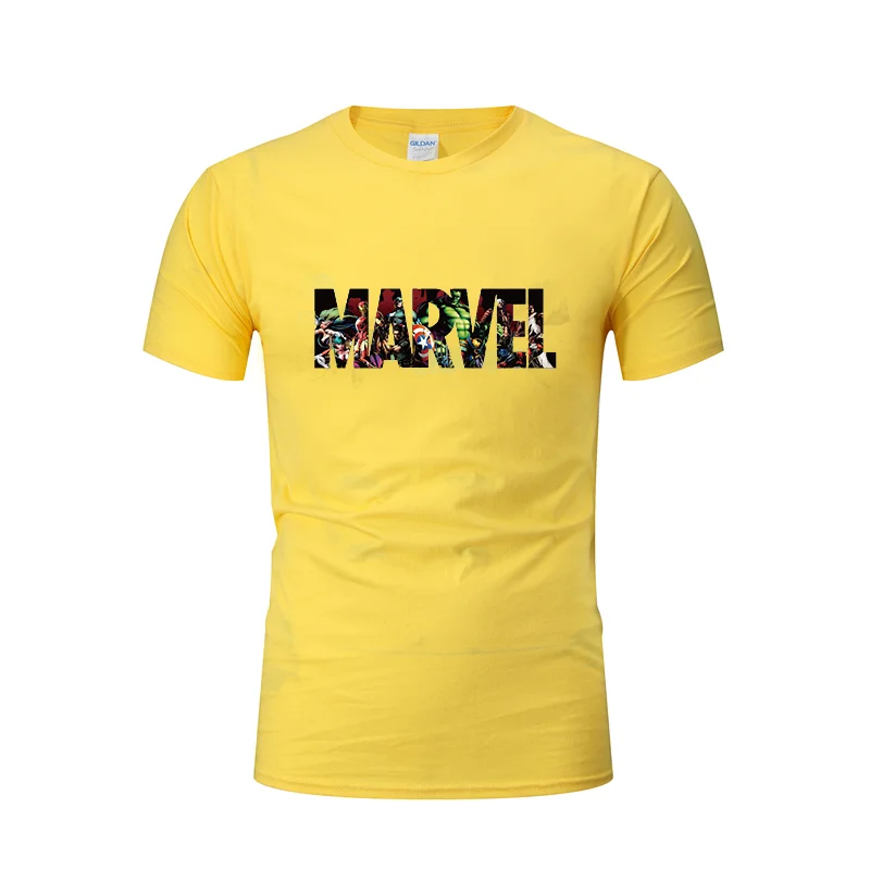 Мужская Повседневная футболка с принтом Marvel Спортивная для бега на открытом