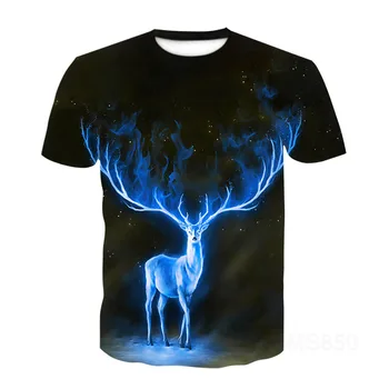 

2021 New Animal Print 3D Printing Men's And Women's T-shirt Short-Sleeved Comfortable Personality Men XXS-6XL