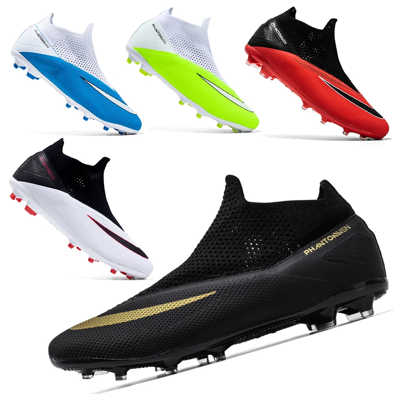 Big Size 46 49 Men Football Boots Ankle 