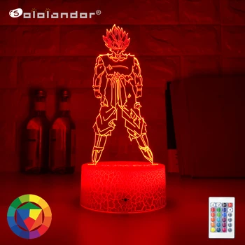 

New Dragon Ball Lamp Goku Figure Child Bedroom Decor Nightlight Cool Kids Birthday Gift Anime Gadget Led Night Light 3d Illusion