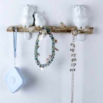 

Retro Owl Branch Hooks Hanging Clothes Hat Scarf Key Hanger Wall Decoration Household Space Saving Decoration Room Shelf 1PC