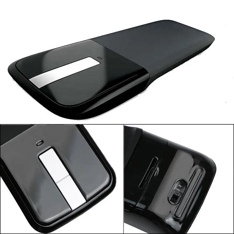 

Black Mouse Optical Scroll For PC +USB Receiver Portable 2.4GHz Foldable Wireless Laptop Hot New Sale