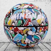 New Colorful Flower Shoes Graffiti Wear-resistant Outdoor Basketball Limited Edition Street Trend Cool Adult No.6  7 Feel King 1