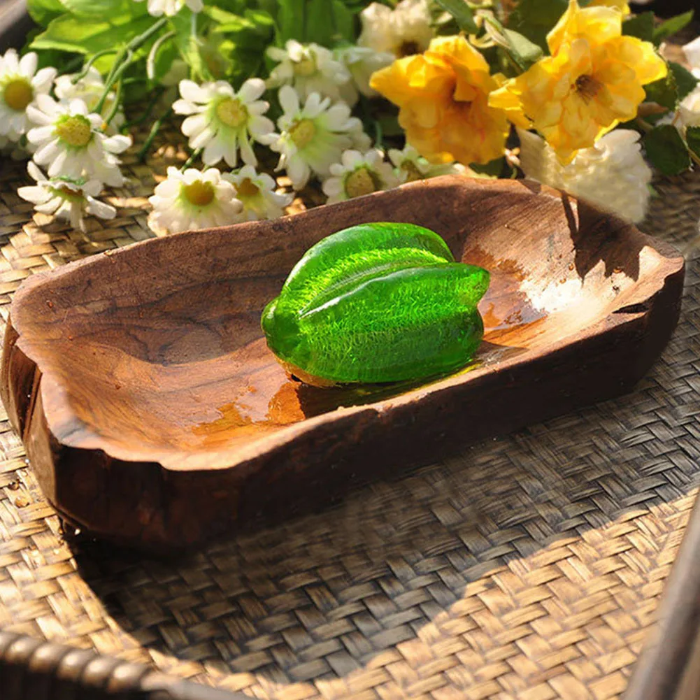 Natural Bathroom Quick Drain Tray Handmade Hygienic Art Craft Container Home Use Wood Eco Friendly