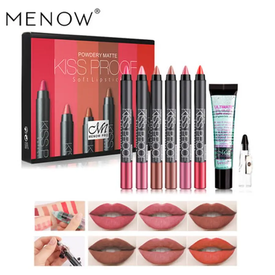 

6 pcs Lipstick Set Makeup Lip Stick Waterproof Long Lasting Matte Shimmer Lipstick Sexy Nude Lip Cosmetics Makeup Gift Box