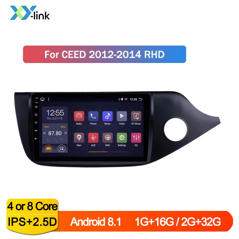 Автомобильное радио 9 дюймов Android 8 1 для Kia Ceed RHD 2012-2014 GPS-навигационная система