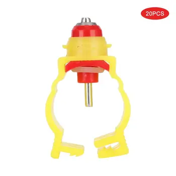 

20PCS Chicken Feeder Chicken Automatic Drinker Ball Valve Water Fountain Drinking Feeder for Pigs Poultry Bird Chicken Drinker