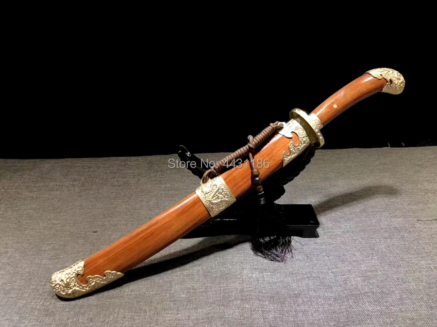 Для китайского кунг-фу Broadsword Sword Wushu Da Dao обкладка глиной T10 сталь очень острый Династия Цин общая Талия нож дракон меч