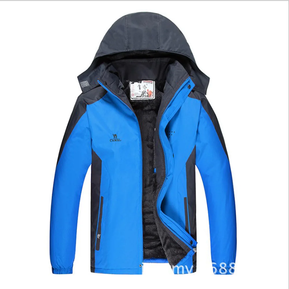 Европа и Америка Горячая Мода Открытый контрастное цветное соединение с капюшоном плащ куртка мужская Пальто рекрут агенты