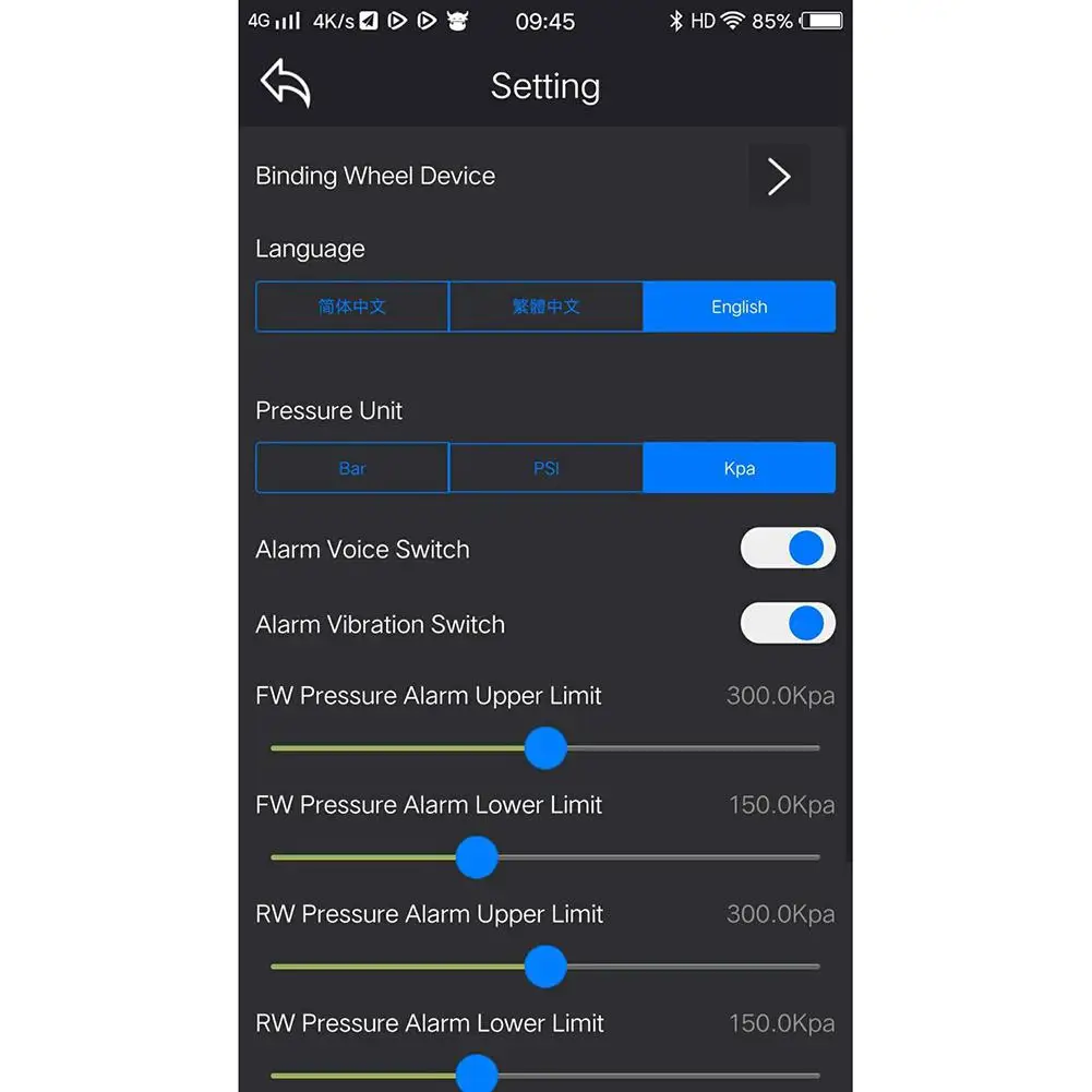 Motorcycle Bluetooth Tire Pressure Monitoring System Auto External Sensors For Mobile Phone APP Detection 2 External Sensors