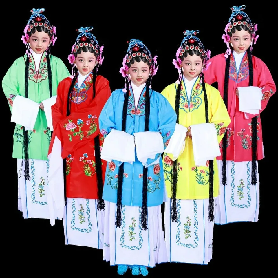 Детский костюм дивы, театральная Пекинская опера, Huangmei, опера, одежда оперы, Tsing Yi Diva, одежда для молодых девушек, Женский Phi