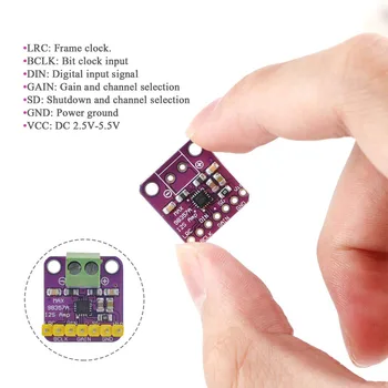 

MAX98357 I2S Class D Audio Amplifier Module Board Breakout Interface Purple Sound Small Filterless Metal For Raspberry Pi Esp32
