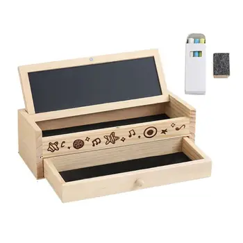 

Wooden Desktop Organizer Pen Holder Box Case Stationary Storage School Office Supply