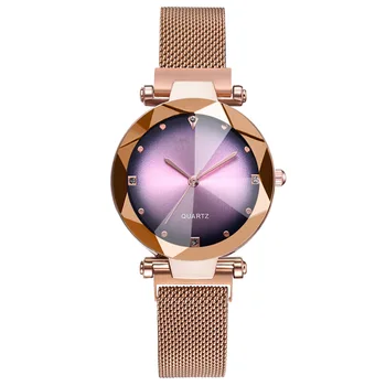 

Hot selling 2019 Women Watches Starry Sky Luxury Fashion Diamond Ladies Magnet Watches Women's Quartz Wristwatch reloj mujer