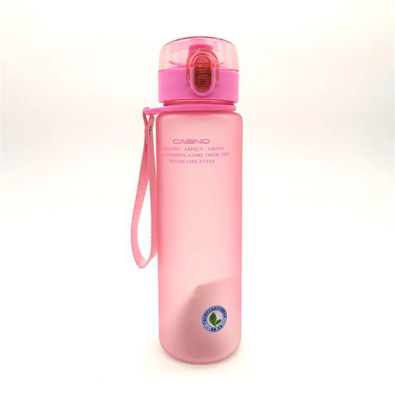pink 400 мл/560 мл портативная бутылка для воды, высокое качество, для спорта на открытом воздухе, матовая бутылка для воды, для тура, герметичные бутылки - Цвет: pink