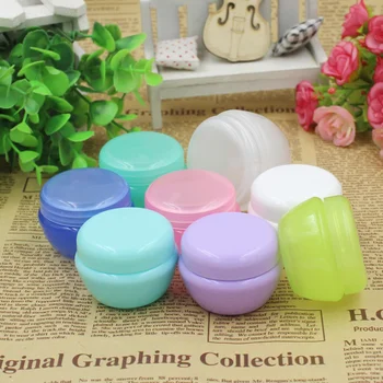 

5Pcs 10g/0.35oz Plastic Refillable Bottles Travel Face Cream Lotion Cosmetic Container Plastic Empty Makeup Jar Cosmetic Pot