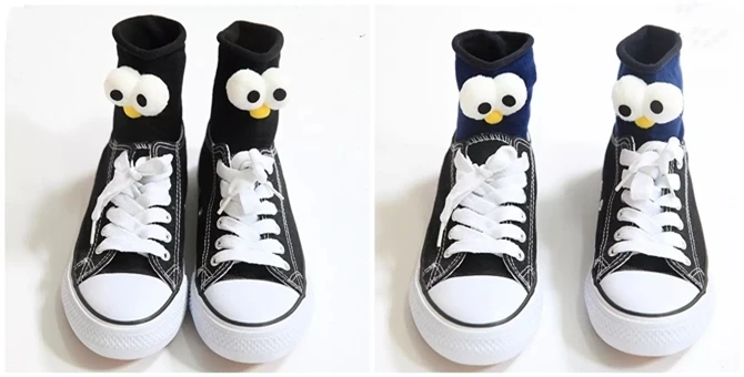 Lustige Socken der Frauen Kurze Baumwolle Heißer Verkauf 3D augen Designer Mode Amüsant Schöne Harajuku kawaii Geschenk Glücklich Nette Socken – Detail 7