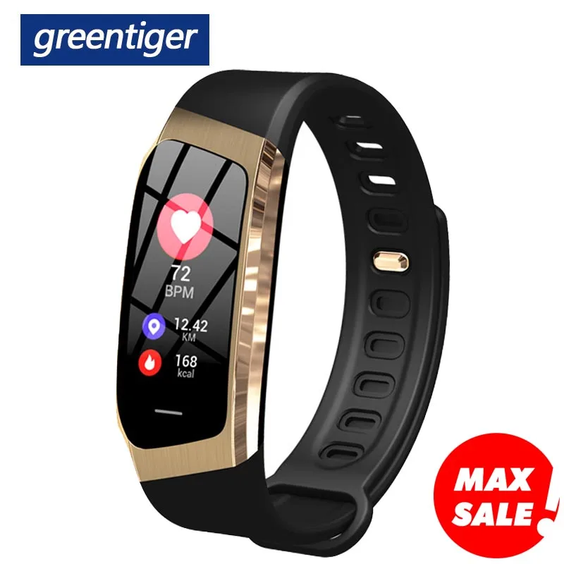 Смарт-браслет Greentiger E18, измеритель артериального давления, пульсометр, фитнес-трекер, умные часы, водонепроницаемый спортивный ремешок