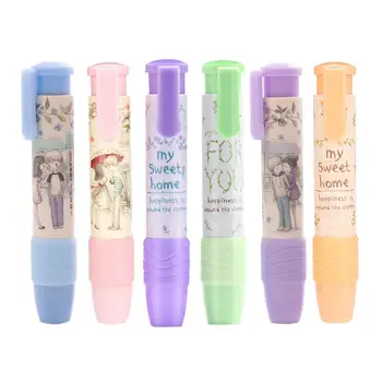 

Retractable Click Eraser Cute Pencil Creative Stationery Rubber Stick Erasers School Supplies For Kids