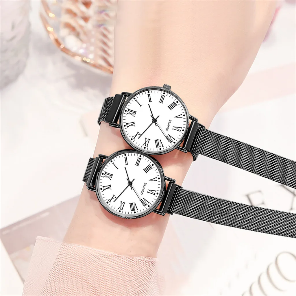 Reloj mujer модные женские часы с магнитной пряжкой часы с ремешком-сеткой Кварцевые аналоговые круглые наручные часы bayan kol saati montre femme