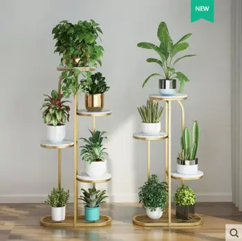 

Marble flower shelf shelf shelf modern simple living room indoor bonsai decoration frame floor multi-layer flower pot rack