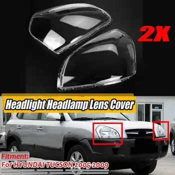 

Left+Right Car Front Headlight Headlamp Lens Cover For HYUNDAI For TUCSON 2005 2006 2007 2008 2009 Headlight Clear Lens Cover