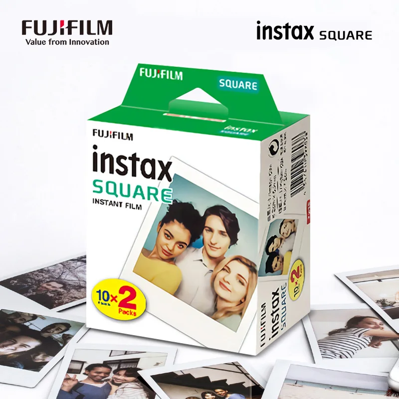 Оригинальная пленка Fujifilm Instax Square Instant white edge цветная для камер гибридного формата