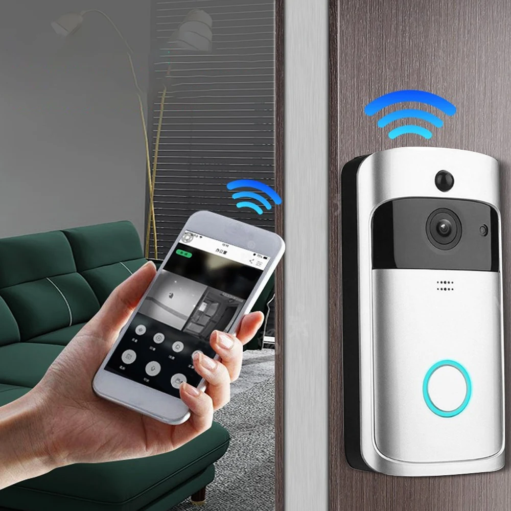 Беспроводной WiFi умный видео дверной звонок камера визуальный домофон с ИК ночного видения IP дверной звонок беспроводная домашняя камера безопасности