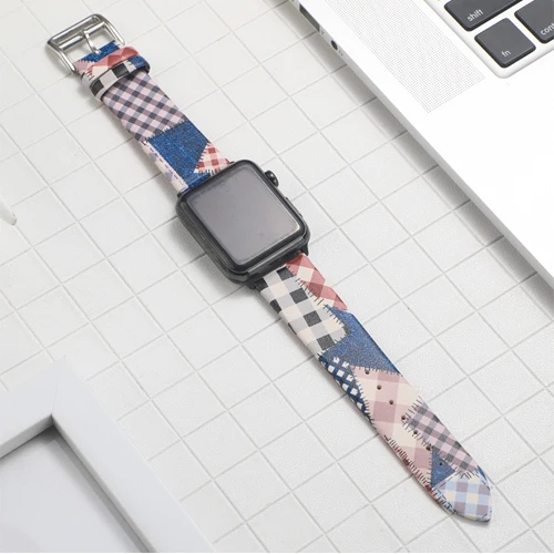 2-black connector National Wind/band для apple watch 5/4/3/2/1 наручных часов iwatch, ремешок, длина-44 мм, 40 мм, 42 мм, 38 мм, ремешок в национальном стиле ремень браслет аксессуары - Цвет ремешка: 2-black connector