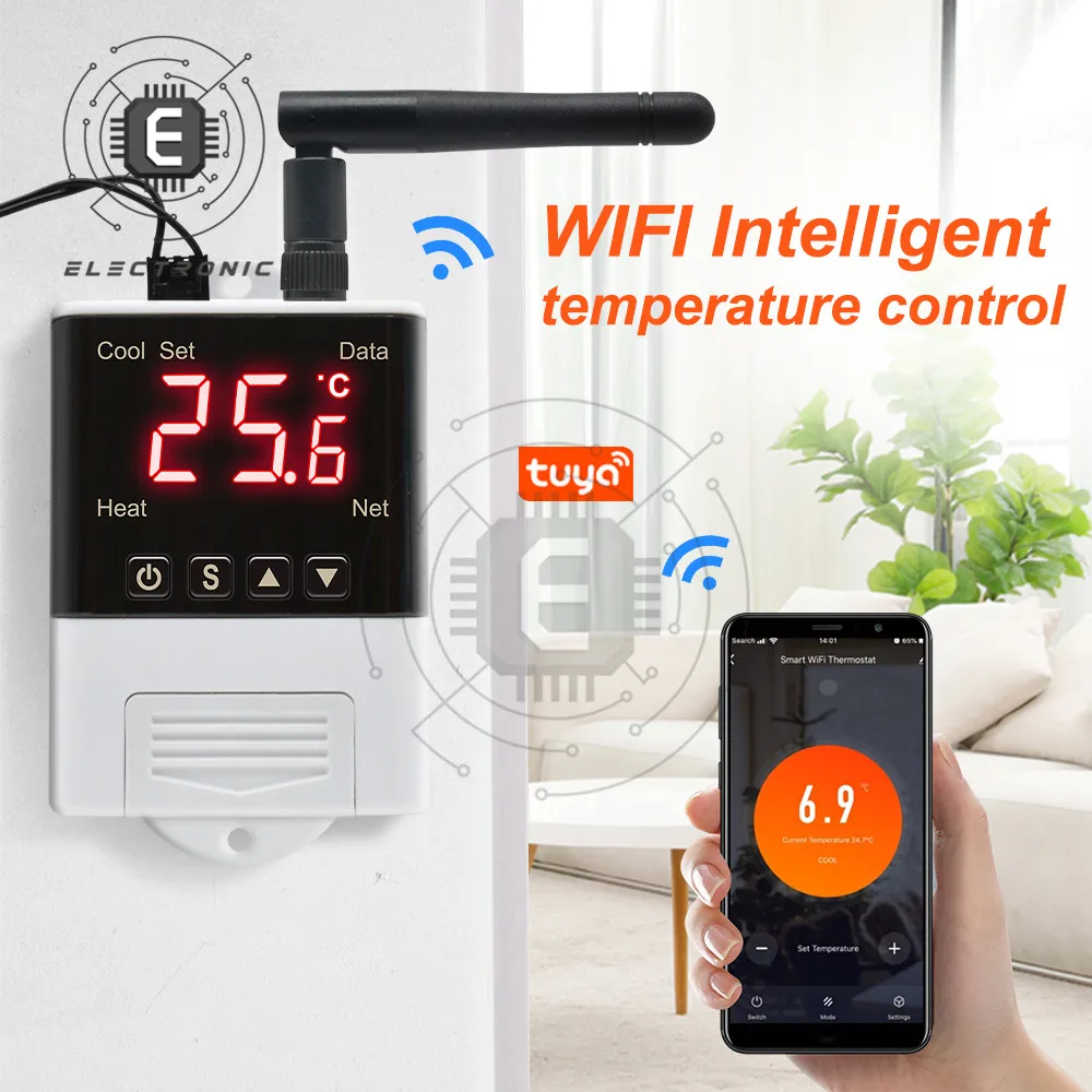 50℃ AC 220v 110℃ Digital Thermostat Temperature Controller Switch Water Tanks 