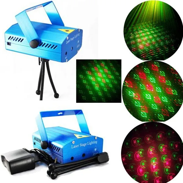 

Voice Mini Twinkling Laser Light 4 in One KTV Stage Equipment Motif Light Flash Bar Light