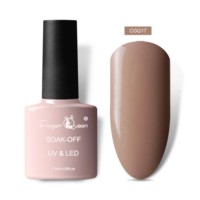 Гель-лак для ногтей серии Fingerqueen Light, Полупостоянный УФ-эмаль, гибридный гвоздь, дизайн для дизайна ногтей, желтый маникюр - Цвет: GQC17