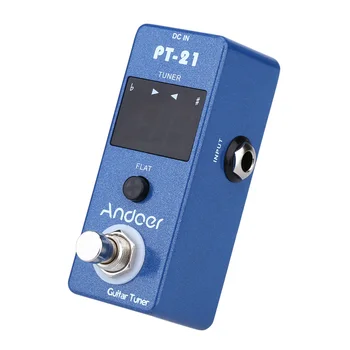 

Hot New Andoer Guitar Tuner Pedal True Bypass Blue Universal Compact Professional