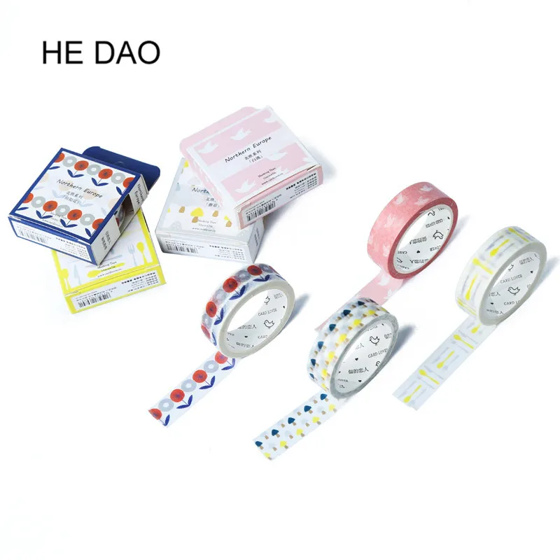 

1 PC Nordic series Stationery Scrapbooking Decorative Adhesive Tapes DIY Color Masking Tape School Supplies Papeleria