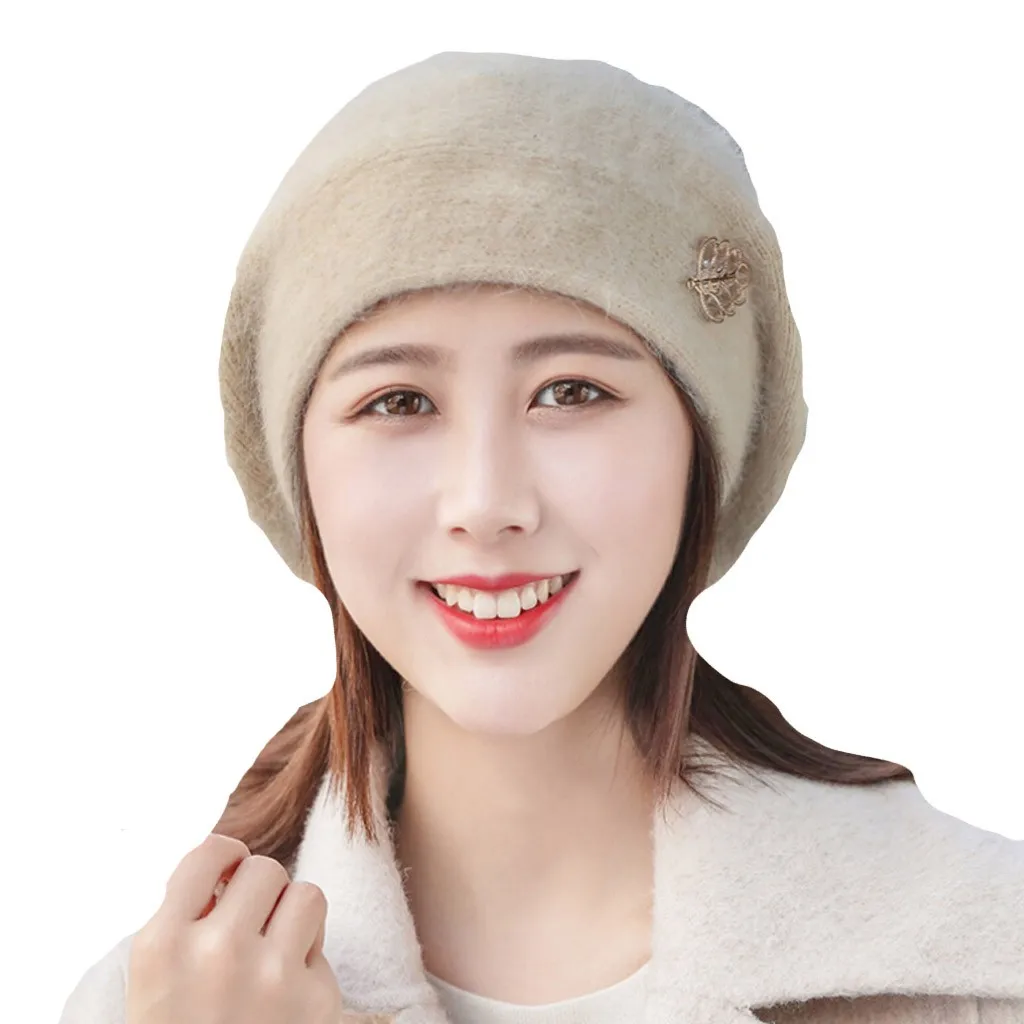 Womail шапка, сезон осень-зима женские теплые модные листья вязаные удобные boinas para mujer Повседневная мешок шапка берет