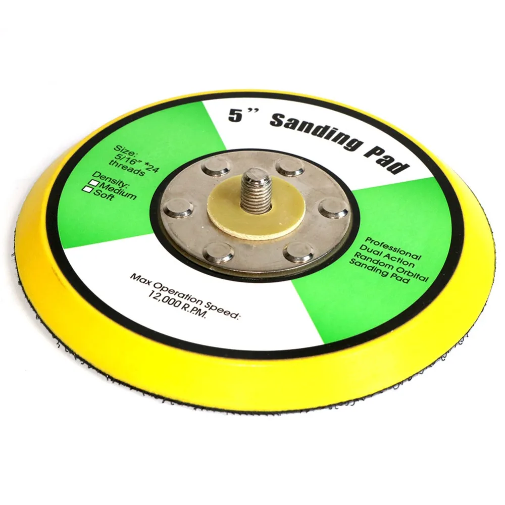2PC 2-6 inch 125mm Sanding Backing Plate Self-adhesive Sander Disc Pad M6/M8 Hook-Loop fit Air Sander Angle Grinder Power Tool