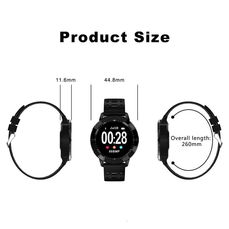 CF58 Bluetooth Смарт-часы пульсометр кровяное давление монитор крови кислород фитнес-трекер Спортивный Браслет Смарт-часы для женщин и мужчин
