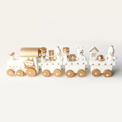 Nicro 3 цвета деревянные рождественские украшения красочные окрашенные детские игрушки подарок вечерние DIY домашний Декор# Chr72 - Цвет: White