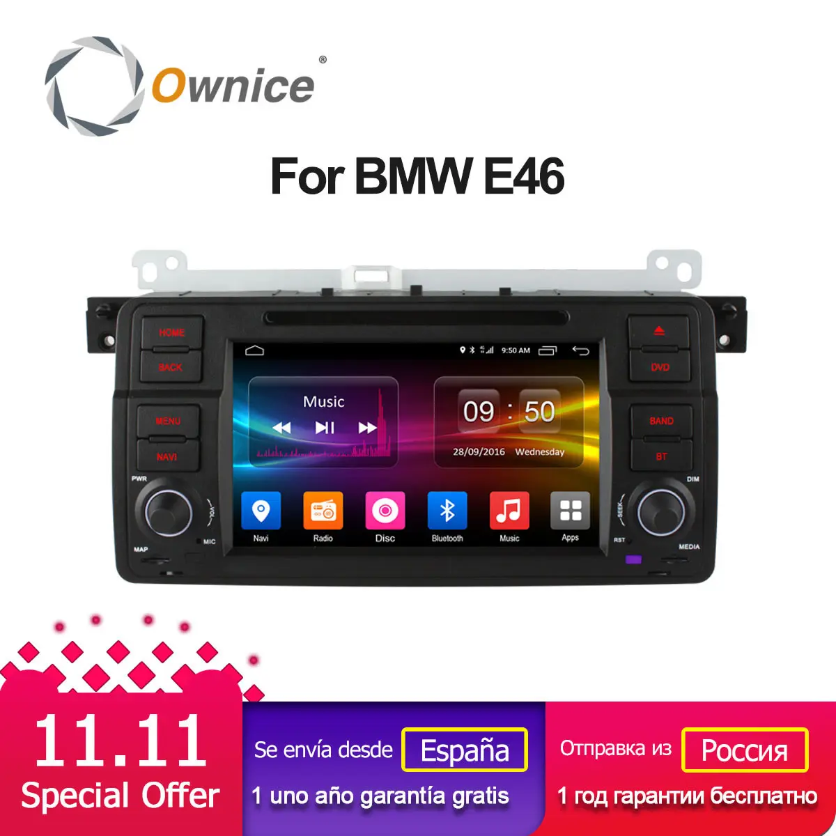 Ownice C500 Android 6 0 Восьмиядерный 2 Гб ОЗУ 32 ПЗУ автомобильный DVD плеер для BMW E46 M3 MG ZT Rover 75